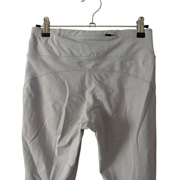 Nike Small Activewear Leggings Light Gray Zip Pocket Mesh Panels Workout - Picture 9 of 10
